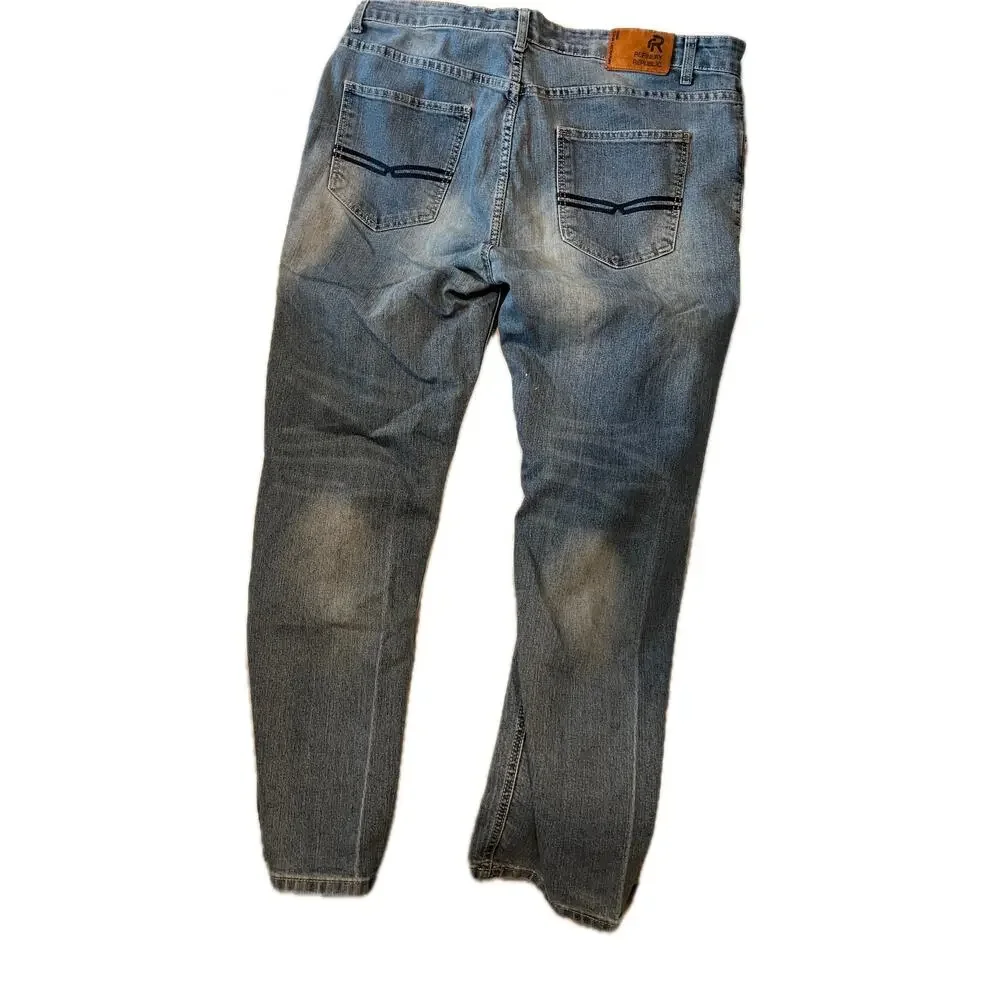 Refinery Republic Straight Leg Blue Jeans Mens 40x32